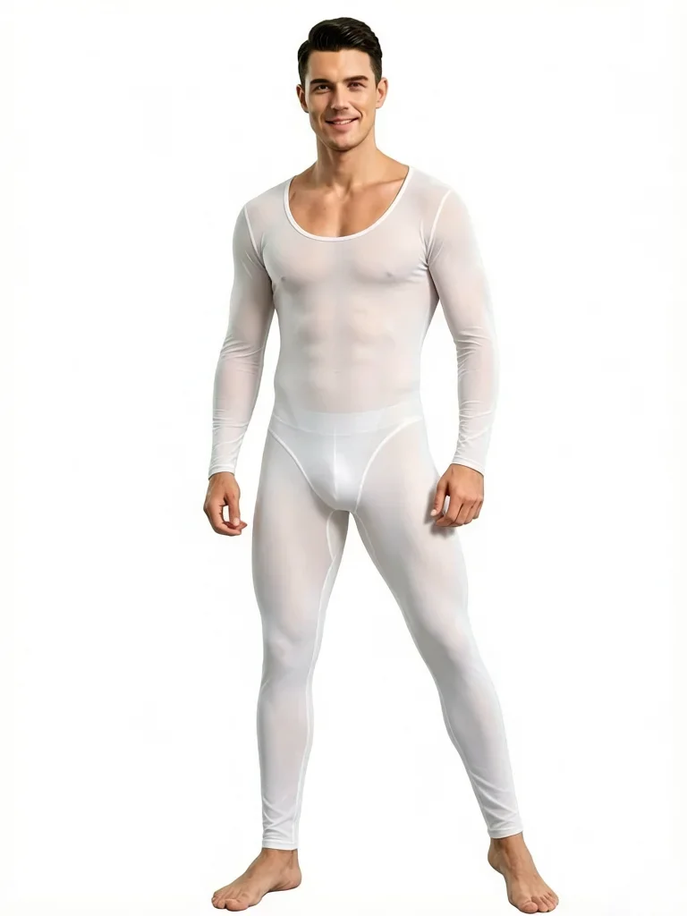 Men Plus Size Bodysuit Thin Sheer Ice Silk Jumpsuit High Elastic Yoga Shaping Bodysuit Tights Bodystocking Leggings Fashion
Men Plus Size Bodysuit Thin Sheer Ice Silk Jumpsuit High Elastic Yoga Shaping Bodysuit Tights Bodystocking Leggings Fashion