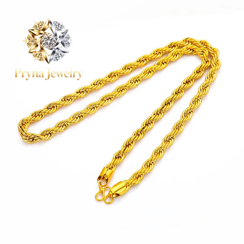Pryna Jewelry Twist Boss Necklace 24K Gold AU999 Unisex - Elegant, great for gifting business professionals
Pryna Jewelry Twist Boss Necklace 24K Gold AU999 Unisex - Elegant, great for gifting business professionals