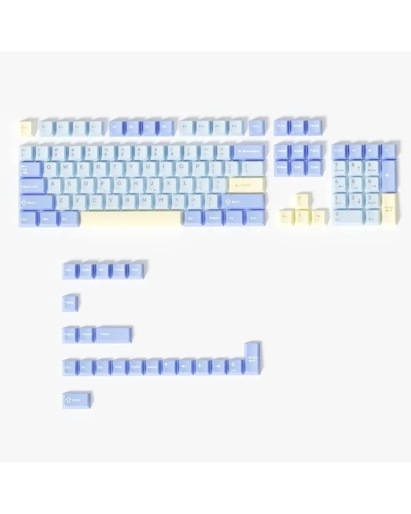Muted Qinshuang Blue PBT Splicing Keycap Three Tone Collocation 128 Keys Ergonomic Custom Mechanical Keycap Set
Muted Qinshuang Blue PBT Splicing Keycap Three Tone Collocation 128 Keys Ergonomic Custom Mechanical Keycap Set