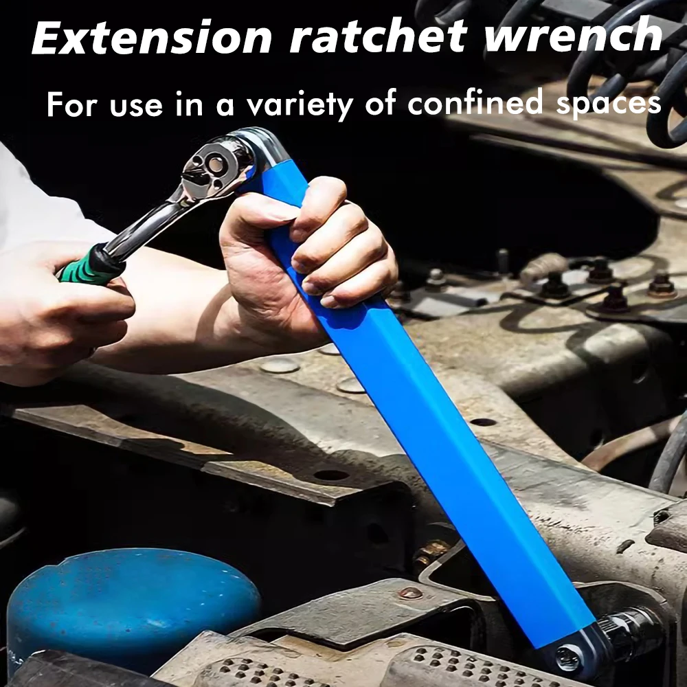 Extension Ratchet Wrench Long Rotary Torque Large Impact Socket Spanner Tight Spaces Automotive Tools 1/2", 1/4" and 3/8"
Extension Ratchet Wrench Long Rotary Torque Large Impact Socket Spanner Tight Spaces Automotive Tools 1/2", 1/4" and 3/8"