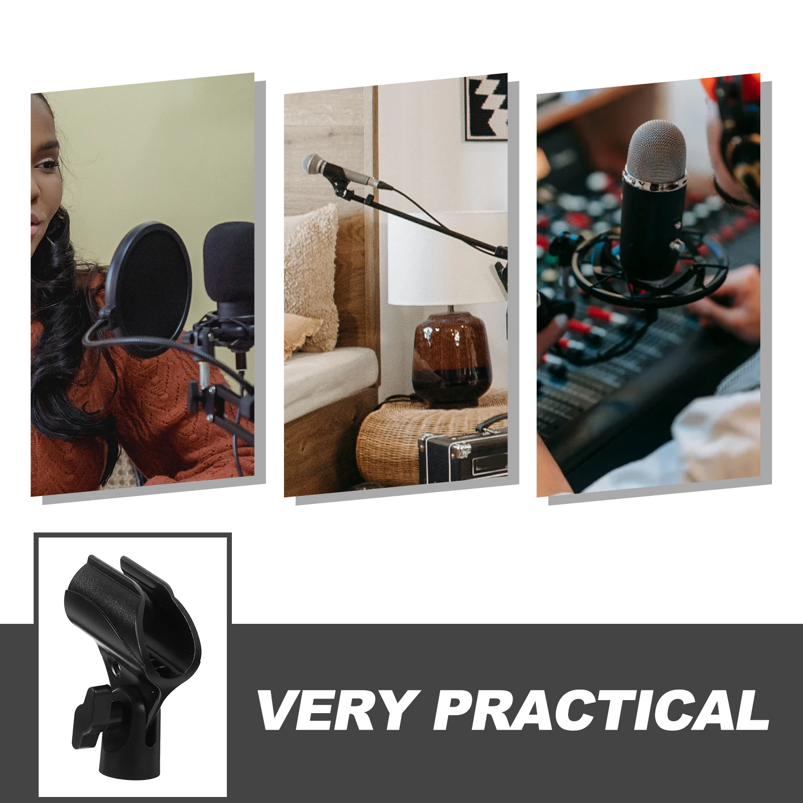2 Pcs Microphone Clip Clips Holder Large Clamps for Stand Copper Accessories Wireless Adjustable
2 Pcs Microphone Clip Clips Holder Large Clamps for Stand Copper Accessories Wireless Adjustable