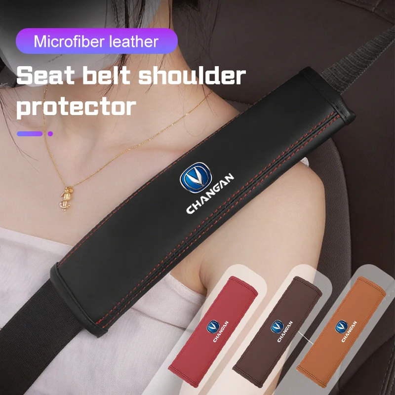 Leather Car Seat Belt Cover for Changan UNIT UNIK CS35PLUS CS55 PLUS CS75 PLUS Oshan X7 X5 Safety Belt Shoulder Protection Pads 
Leather Car Seat Belt Cover for Changan UNIT UNIK CS35PLUS CS55 PLUS CS75 PLUS Oshan X7 X5 Safety Belt Shoulder Protection Pads