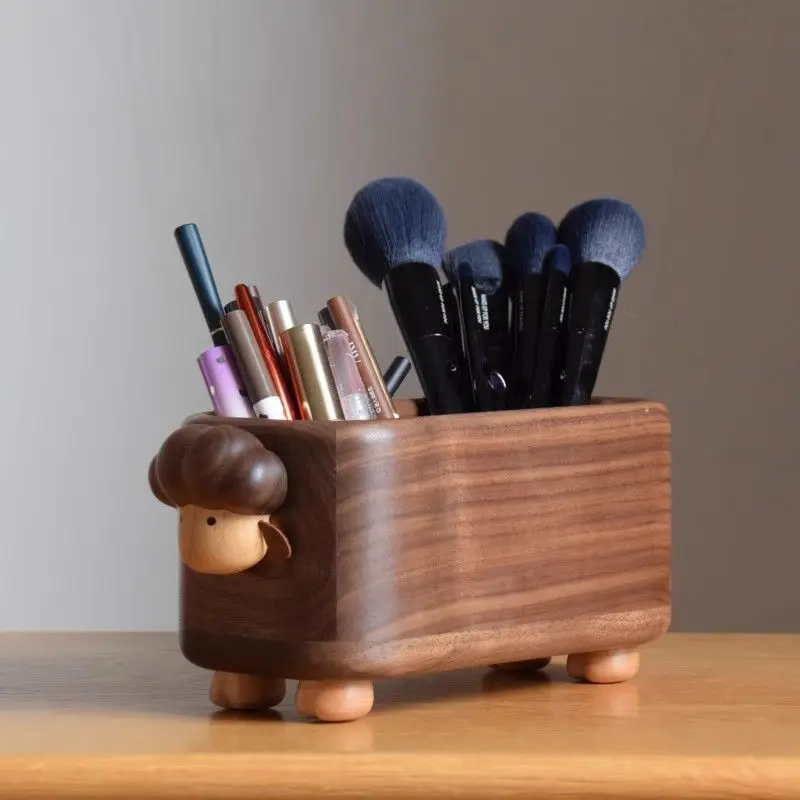 Lamb curly black walnut pen holder makeup pen office storage box cute gift
Lamb curly black walnut pen holder makeup pen office storage box cute gift