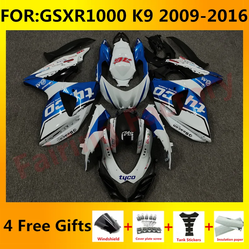 Комплект обтекателей для мотоцикла, подходит для GSXR1000 GSXR 1000 GSX-R1000 2009 2010 2011 2012 2013 2014 2015 2016 K9, комплект обтекателей синего и белого цвета
Комплект обтекателей для мотоцикла, подходит для GSXR1000 GSXR 1000 GSX-R1000 2009 2010 2011 2012 2013 2014 2015 2016 K9, комплект обтекателей синего и белого цвета