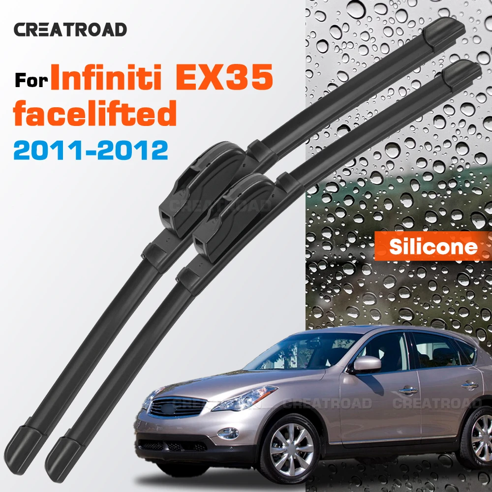 Silicone Wiper Blades Fit For Infiniti EX35 facelifted 2011-2012 Coated Silent HD Wear-Resistant Car Windshield Wipers 24"+17"
Silicone Wiper Blades Fit For Infiniti EX35 facelifted 2011-2012 Coated Silent HD Wear-Resistant Car Windshield Wipers 24"+17"