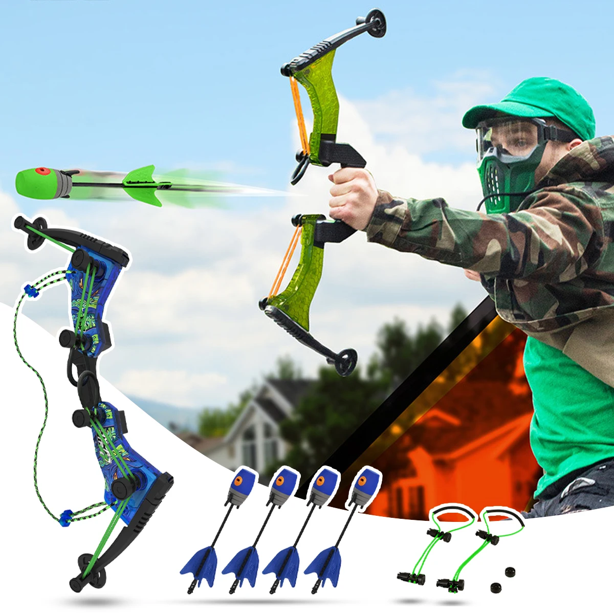 Тактический пакет с луком, игрушки с 1 луком, 4, безопасный пенопластовый свисток, стрелы, детские подарки для игры на открытом воздухе, стрельба на заднем дворе
Тактический пакет с луком, игрушки с 1 луком, 4, безопасный пенопластовый свисток, стрелы, детские подарки для игры на открытом воздухе, стрельба на заднем дворе