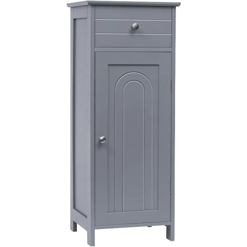 Bathroom Floor Cabinet, Wooden Side Storage Cabinet, Freestanding Single Door Bathroom Cabinet with Large Drawer
Bathroom Floor Cabinet, Wooden Side Storage Cabinet, Freestanding Single Door Bathroom Cabinet with Large Drawer