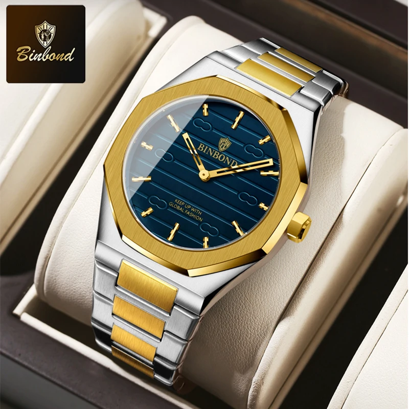 BINBOND Top Brand Fashion Elegant Mens Quartz Watch Luminous Waterproof Stainless Steel Original Mens Watch Relogio Masculino
BINBOND Top Brand Fashion Elegant Mens Quartz Watch Luminous Waterproof Stainless Steel Original Mens Watch Relogio Masculino