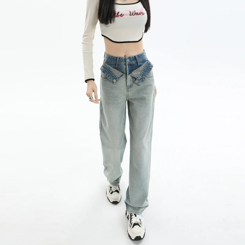 New High Waist Women s Jeans Pants Design Double Waist Korean Trendy Slimming Floor Length Straight Leg
New High Waist Women s Jeans Pants Design Double Waist Korean Trendy Slimming Floor Length Straight Leg