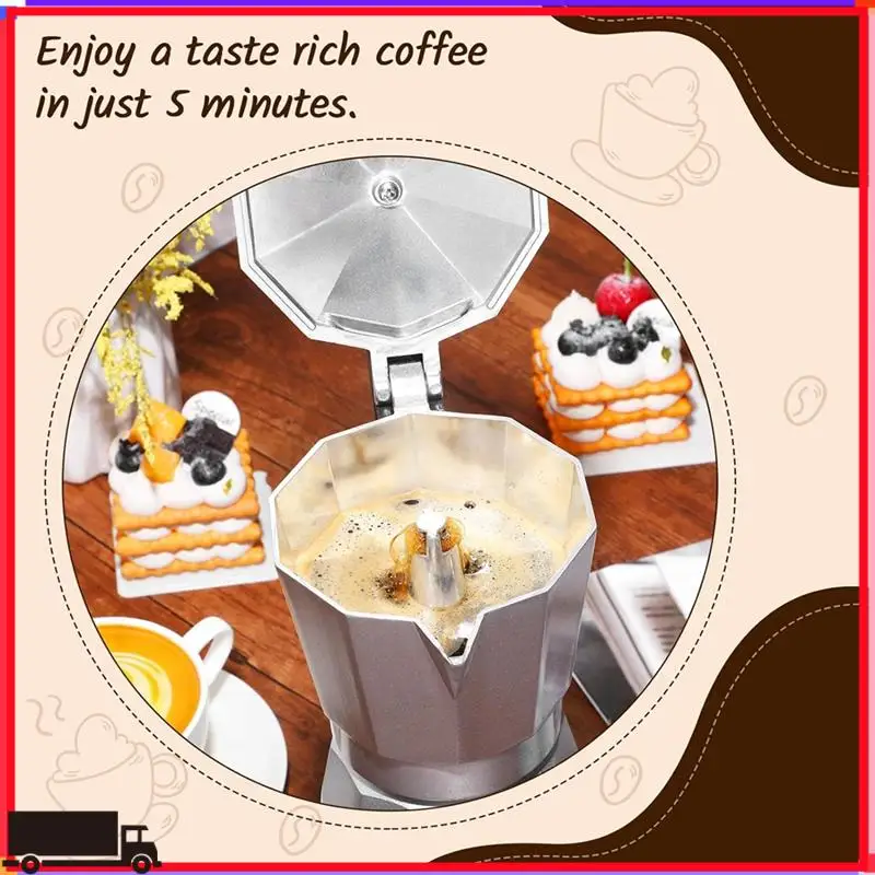 Premium Coffee Pot 6 Cup Electric Espresso Coffee Maker Italian Moka Maker 300Ml Portable Moka Pot With Detachable Base Eu Plug
Premium Coffee Pot 6 Cup Electric Espresso Coffee Maker Italian Moka Maker 300Ml Portable Moka Pot With Detachable Base Eu Plug