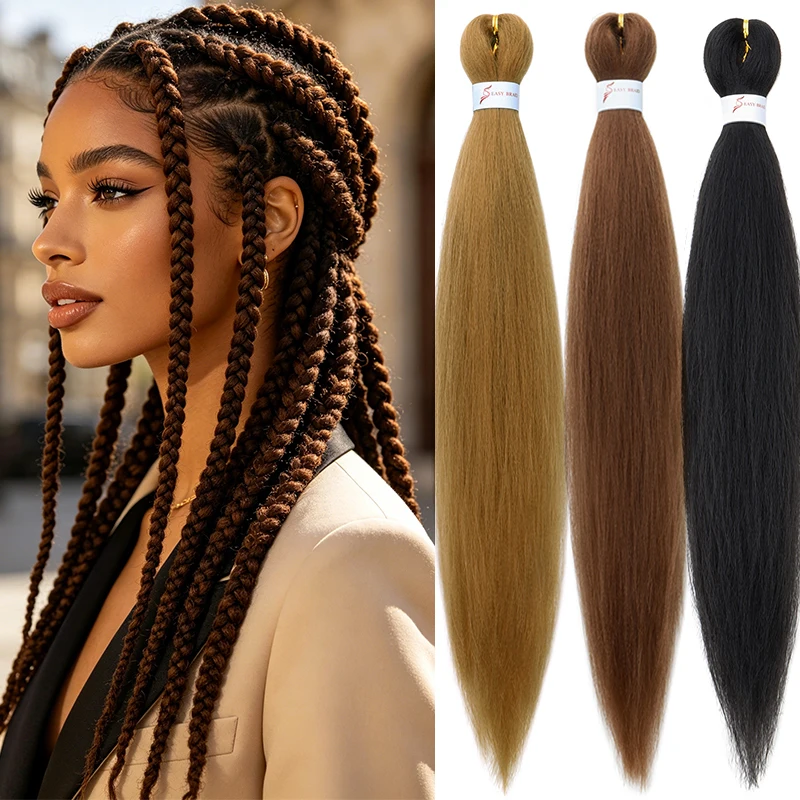26Inch Synthetic EZ Pre-Stretched Braiding Hair Yaki Texture Crochet Twist Braids Low Temperature Fiber Hair for Women
26Inch Synthetic EZ Pre-Stretched Braiding Hair Yaki Texture Crochet Twist Braids Low Temperature Fiber Hair for Women