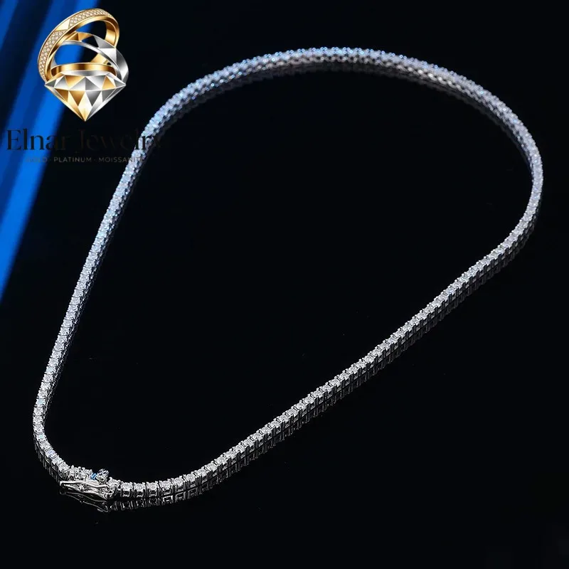 Elnar Jewelry Luxury Solid Platinum PT950 Women's 2mm Mosane Diamond Necklace Single Row Diamond Clavicle Chain
Elnar Jewelry Luxury Solid Platinum PT950 Women's 2mm Mosane Diamond Necklace Single Row Diamond Clavicle Chain