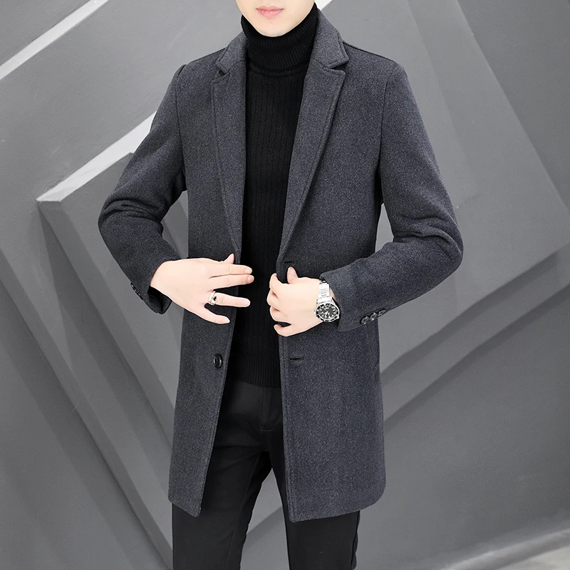Suit Collar Single Face Coat Autumn and Winter Men's 2024 New Fashion Handsome with Solid Color 50 Wool Mid-length Coat
Suit Collar Single Face Coat Autumn and Winter Men's 2024 New Fashion Handsome with Solid Color 50 Wool Mid-length Coat