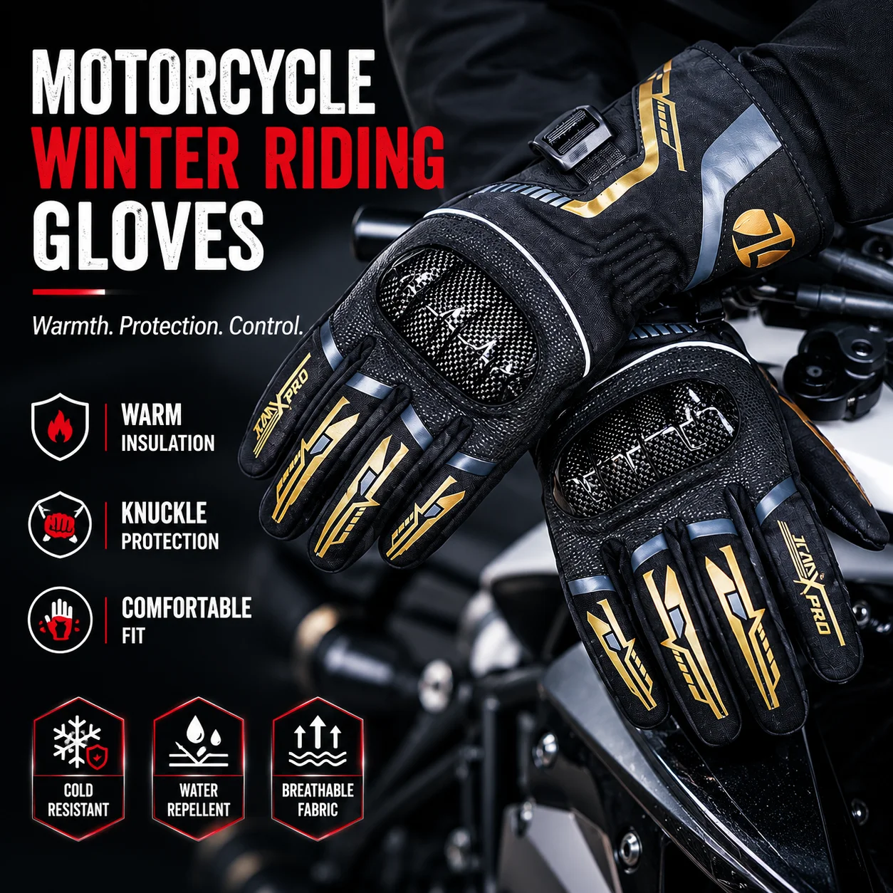 Motorcycle Winter Riding Gloves Waterproof Windproof Thermal Warm Carbon Fiber Touch Screen Anti Slip Men Women Motorbike Gear
Motorcycle Winter Riding Gloves Waterproof Windproof Thermal Warm Carbon Fiber Touch Screen Anti Slip Men Women Motorbike Gear