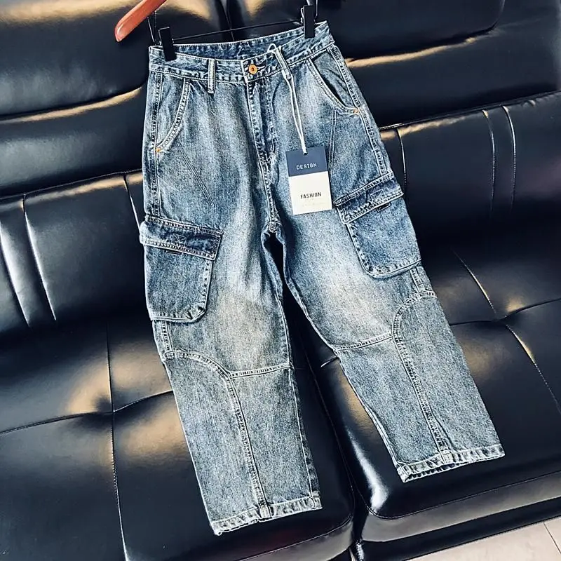Spring Autumn High Waisted Baggy Jeans Men Women Wide Leg Pants Punk Multi-Pocket Harajuku Washed Hip-Hop New Heavy Industry Y2K
Spring Autumn High Waisted Baggy Jeans Men Women Wide Leg Pants Punk Multi-Pocket Harajuku Washed Hip-Hop New Heavy Industry Y2K