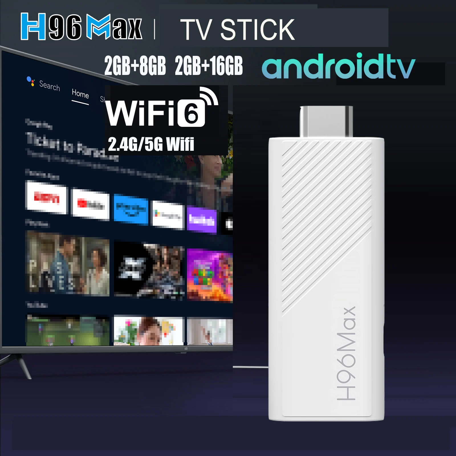 H96 Max Android TV Stick Allwinner H313 Quad Core 4K Wifi6 BT Voice Assistant Remote Control 16GB 8GB
H96 Max Android TV Stick Allwinner H313 Quad Core 4K Wifi6 BT Voice Assistant Remote Control 16GB 8GB
