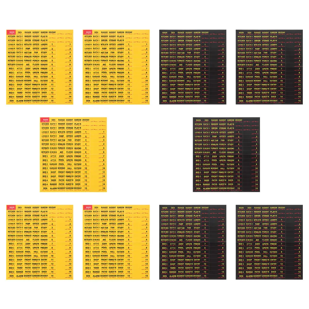 10 Sheets Self-Adhesive Breaker Panel Labels Stickers For Electrical Box Fuse Circuit Identification Safety Signage Traffic
10 Sheets Self-Adhesive Breaker Panel Labels Stickers For Electrical Box Fuse Circuit Identification Safety Signage Traffic