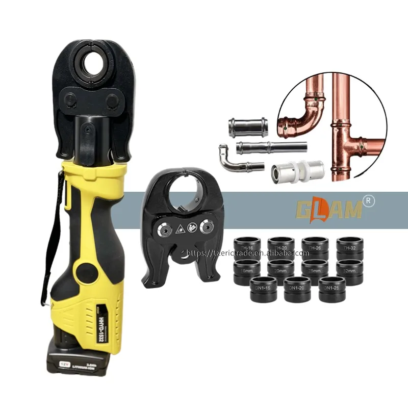 HHYD-1532 220V Industrial Multilayer PEX Pliers Kit DIY Battery-Powered HVAC Copper Tube Fittings TH/U/V Jaw Pro Press Tool
HHYD-1532 220V Industrial Multilayer PEX Pliers Kit DIY Battery-Powered HVAC Copper Tube Fittings TH/U/V Jaw Pro Press Tool