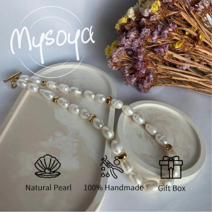 Жемчуг MYSOYA: белый пресноводный жемчуг-рис, барочный жемчуг 7-8 мм, с подарочной коробкой, подарок на день рождения, свадебные украшения
Жемчуг MYSOYA: белый пресноводный жемчуг-рис, барочный жемчуг 7-8 мм, с подарочной коробкой, подарок на день рождения, свадебные украшения