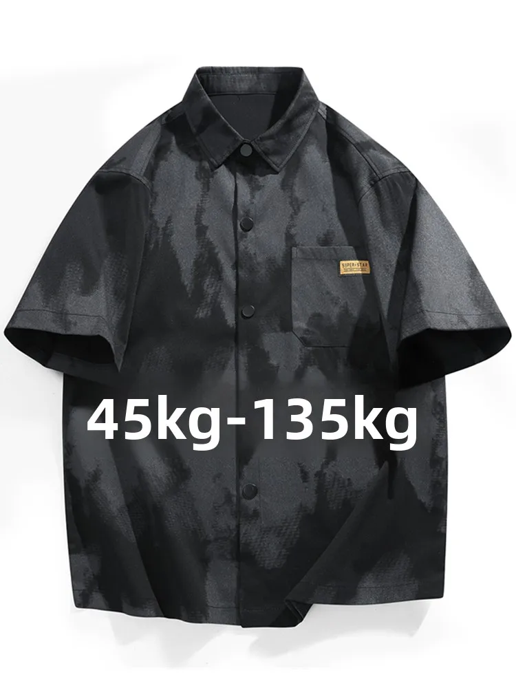 Men's adient ort Sve irt Summer New Sle Fat Men's Clothing Oversize Jaet Faion Urban Loose Fit Polyester Fiber
Men's adient ort Sve irt Summer New Sle Fat Men's Clothing Oversize Jaet Faion Urban Loose Fit Polyester Fiber