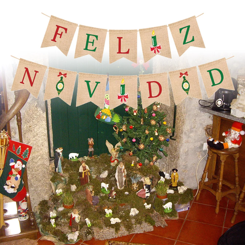Christmas Decoration Pull Flag Bunting Banner Holiday Burlap Party Flags Banners Garland
Christmas Decoration Pull Flag Bunting Banner Holiday Burlap Party Flags Banners Garland