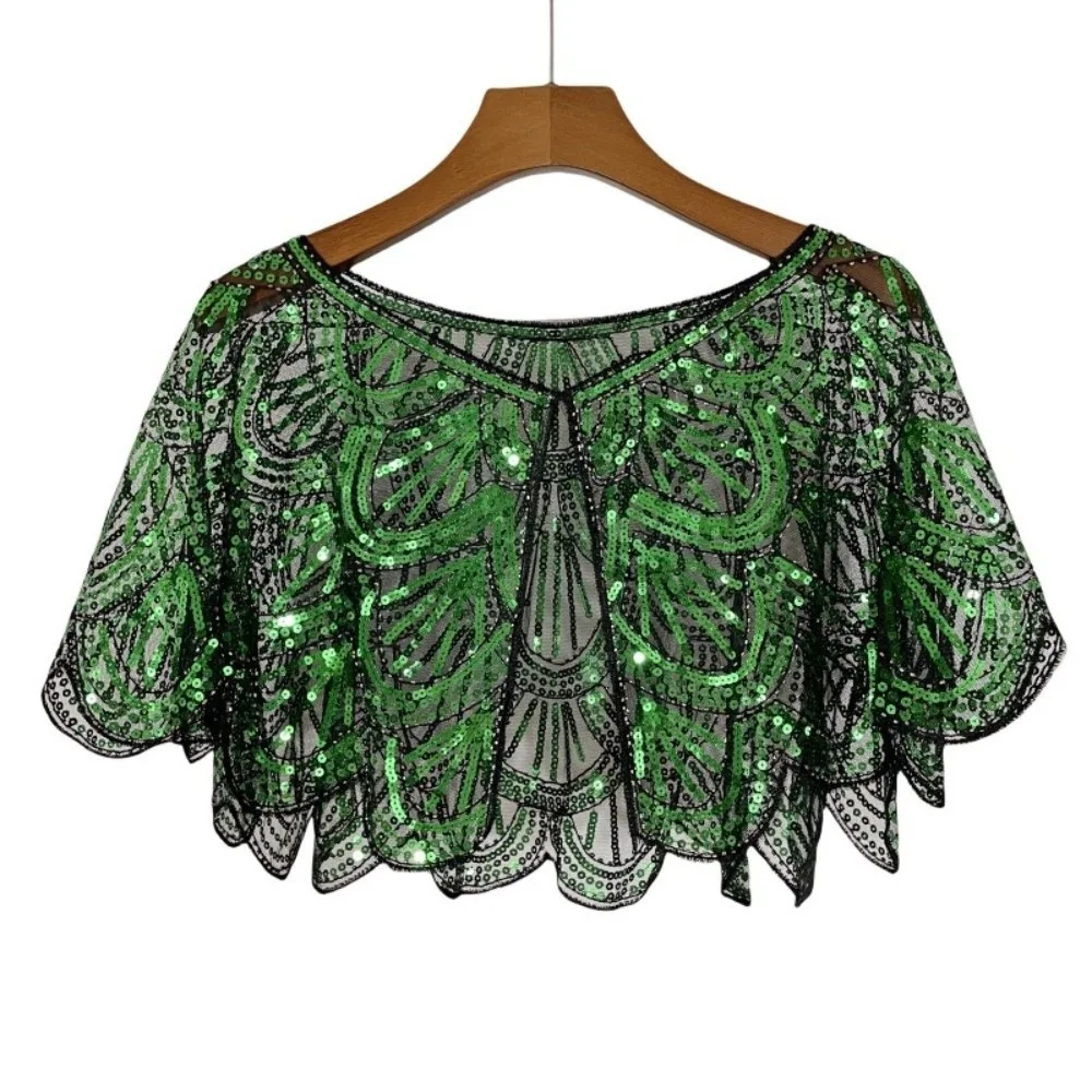 Art Deco Hollowed-out Shawl Sequin Lace Evening Cape Beaded Vintage Flapper Shawl Female
Art Deco Hollowed-out Shawl Sequin Lace Evening Cape Beaded Vintage Flapper Shawl Female
