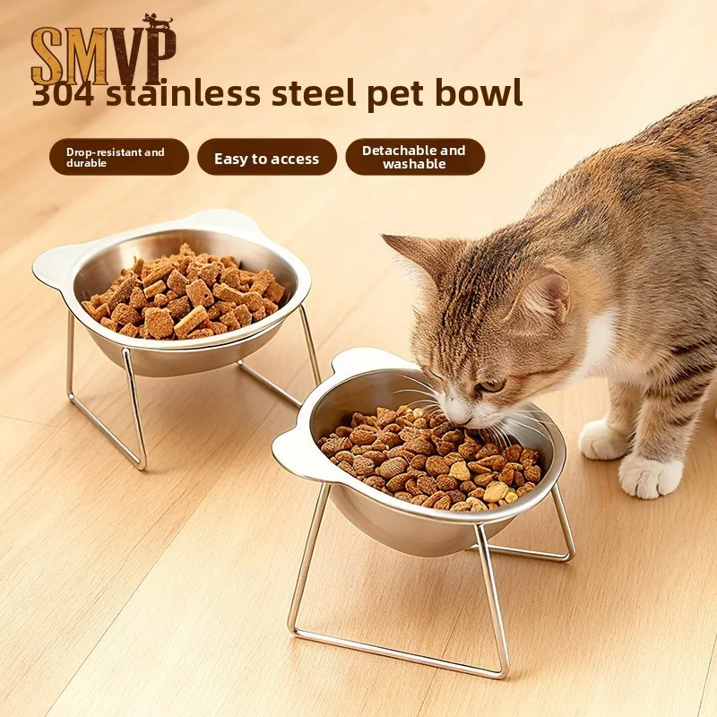 New Stainless Steel Cat Bowls Raised Whisker Fatigue Relief Cat Plates Pet Water Dish Kitten Bowls Pet Food Bowls
New Stainless Steel Cat Bowls Raised Whisker Fatigue Relief Cat Plates Pet Water Dish Kitten Bowls Pet Food Bowls