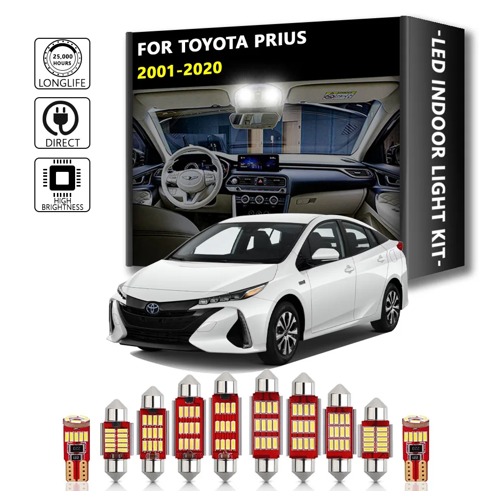 Внутренний светодиодный светильник для Toyota Prius 2001 2004 2009 2010 2015-2020 Canbus, комплект внутреннего купольного освещения для чтения карт багажника
Внутренний светодиодный светильник для Toyota Prius 2001 2004 2009 2010 2015-2020 Canbus, комплект внутреннего купольного освещения для чтения карт багажника