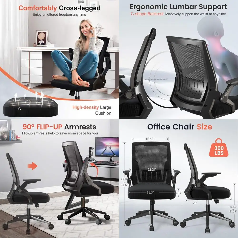 Офисное кресло Executive Mesh с откидными подлокотниками, дышащей спинкой и поясничной опорой, черное
Офисное кресло Executive Mesh с откидными подлокотниками, дышащей спинкой и поясничной опорой, черное