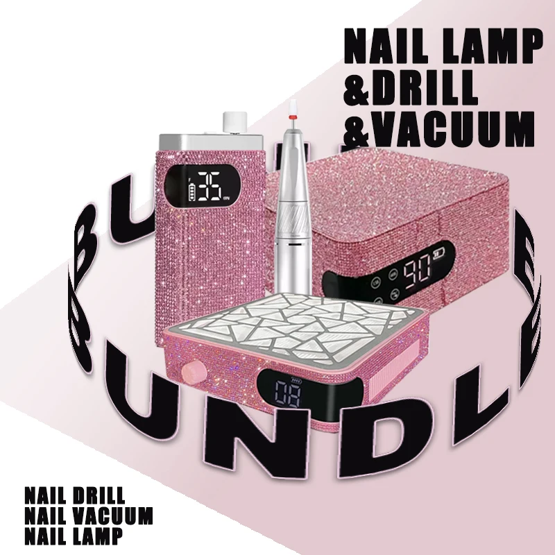 Professional Rechargeable 35000rpm Nail Drill and Fast Curing UV LED Nail Lamp and Nail Vacuum Cleaner Bundle
Professional Rechargeable 35000rpm Nail Drill and Fast Curing UV LED Nail Lamp and Nail Vacuum Cleaner Bundle