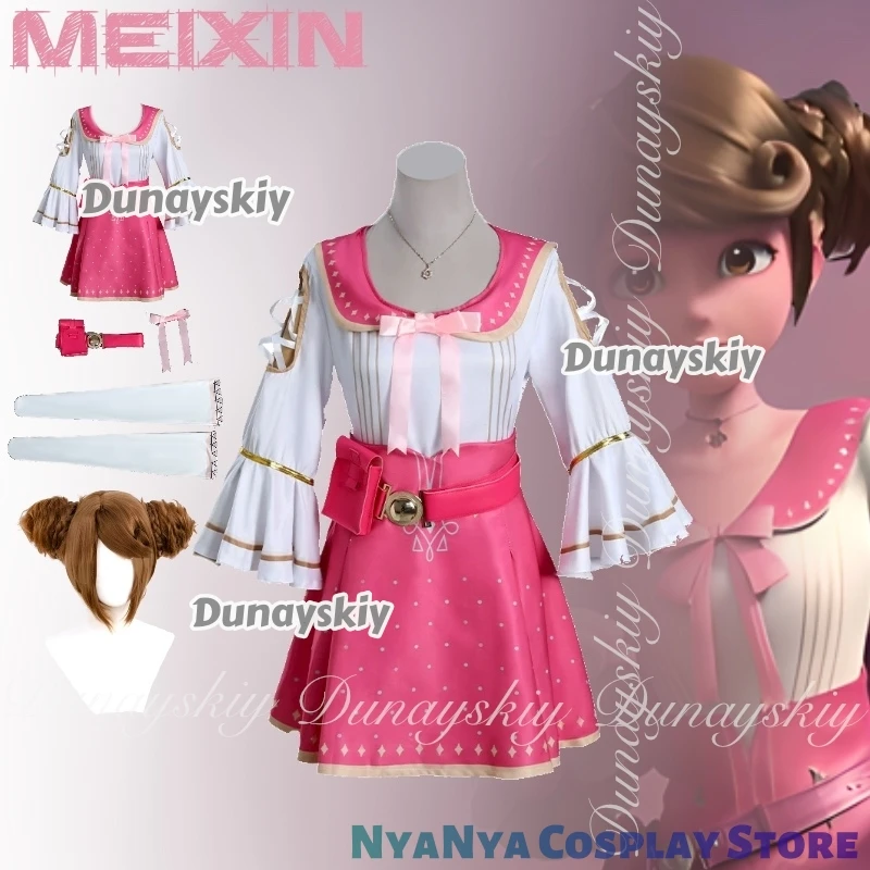 Meixin Cosplay Star Academy 3: Pandora's Secret Anime With The White Pink Dress With The Brown Updo Wig Cosplay Costume Full Set
Meixin Cosplay Star Academy 3: Pandora's Secret Anime With The White Pink Dress With The Brown Updo Wig Cosplay Costume Full Set