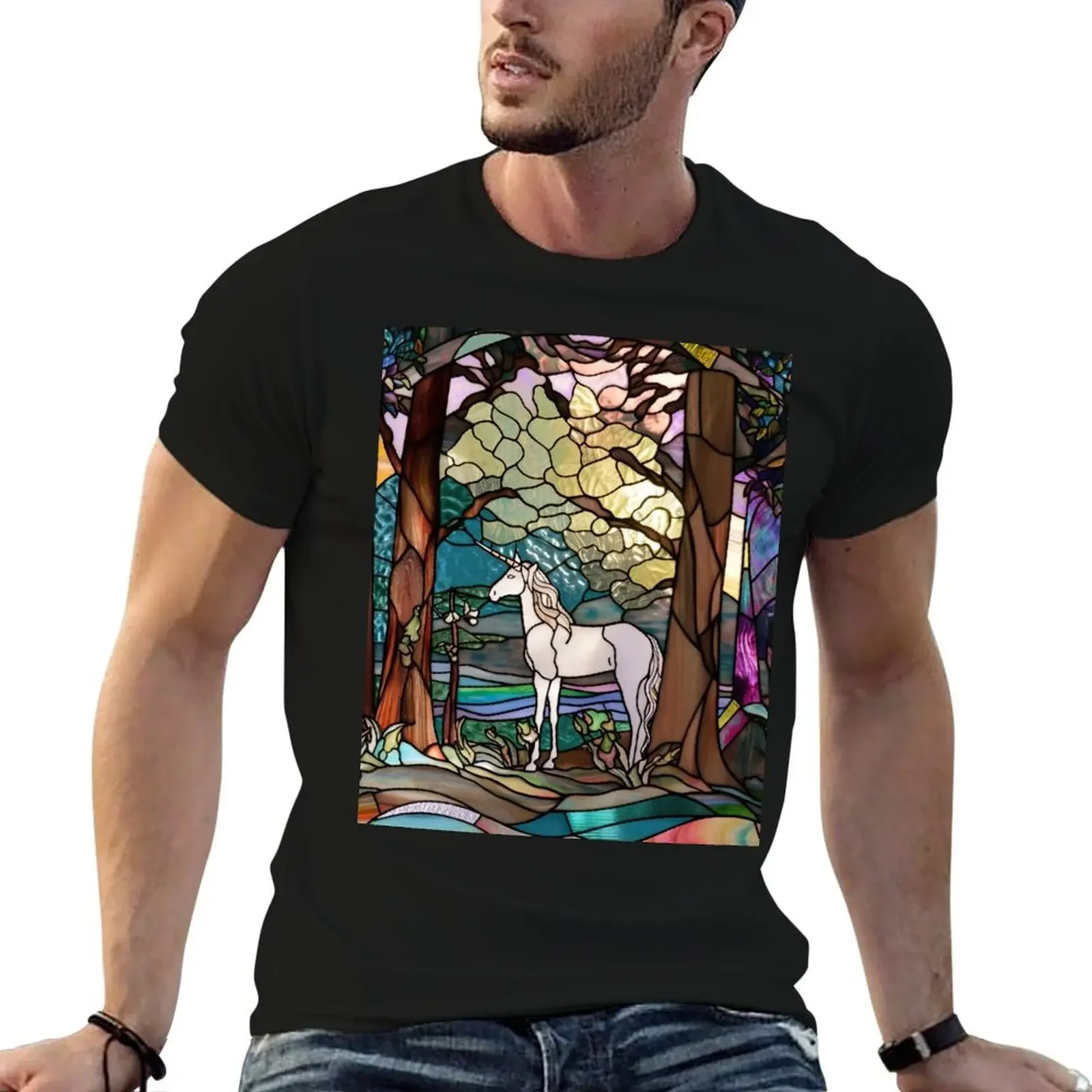 Stained Glass Unicorn T-Shirt man t shirt luxury clothing labubu clothing for men
Stained Glass Unicorn T-Shirt man t shirt luxury clothing labubu clothing for men