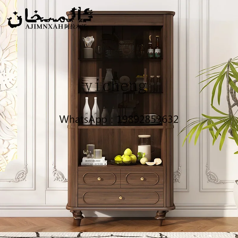 H3-20 French solid wood retro bookcase glass door display cabinet cream white wind integrated locker decoration
H3-20 French solid wood retro bookcase glass door display cabinet cream white wind integrated locker decoration