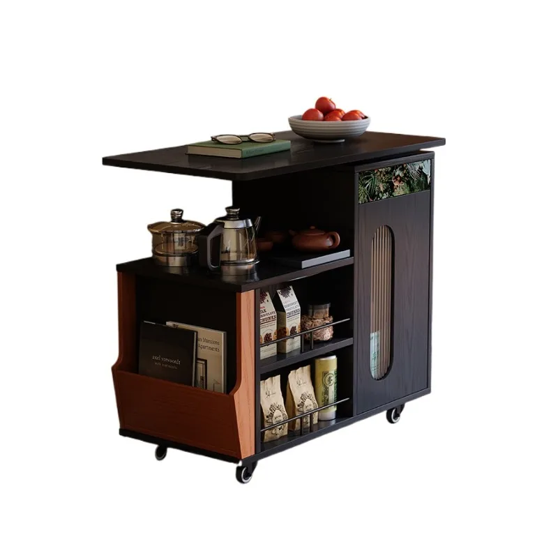 Solid wood tea cabinet French vintage living room trolley movable sofa sideboard
Solid wood tea cabinet French vintage living room trolley movable sofa sideboard