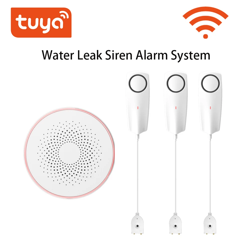 Система сигнализации Tuya с Wi-Fi, сирена для утечки воды, 3 датчика воды, встроенная аккумуляторная батарея, умное соединение, мониторинг сигнализации
Система сигнализации Tuya с Wi-Fi, сирена для утечки воды, 3 датчика воды, встроенная аккумуляторная батарея, умное соединение, мониторинг сигнализации