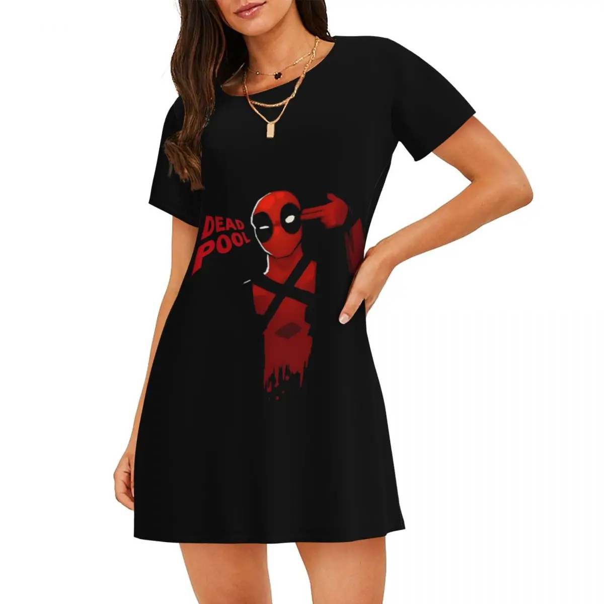 Женская ночная рубашка Deadpool с коротким рукавом на заказ, сверхчеловеческая ночная рубашка для покупок, путешествий, ночная рубашка, одежда для сна с короткими рукавами
Женская ночная рубашка Deadpool с коротким рукавом на заказ, сверхчеловеческая ночная рубашка для покупок, путешествий, ночная рубашка, одежда для сна с короткими рукавами