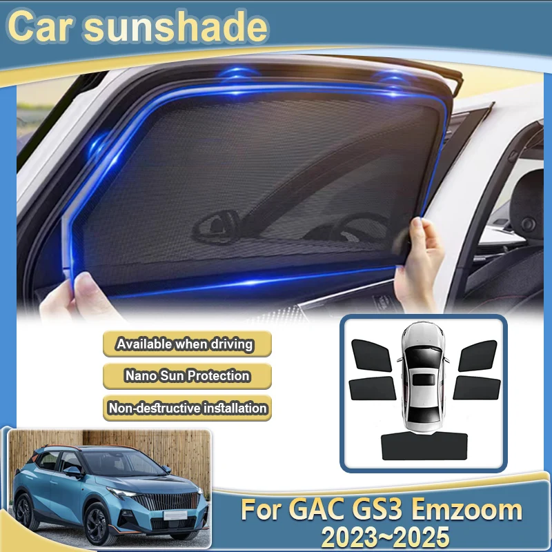 Для Trumpchi GAC GS3 Emzoom MK2 2023 2024 2025 автомобильный солнцезащитный козырек, блокирующие свет шторы, инструменты для защиты от ультрафиолета, автомобильные аксессуары 
Для Trumpchi GAC GS3 Emzoom MK2 2023 2024 2025 автомобильный солнцезащитный козырек, блокирующие свет шторы, инструменты для защиты от ультрафиолета, автомобильные аксессуары