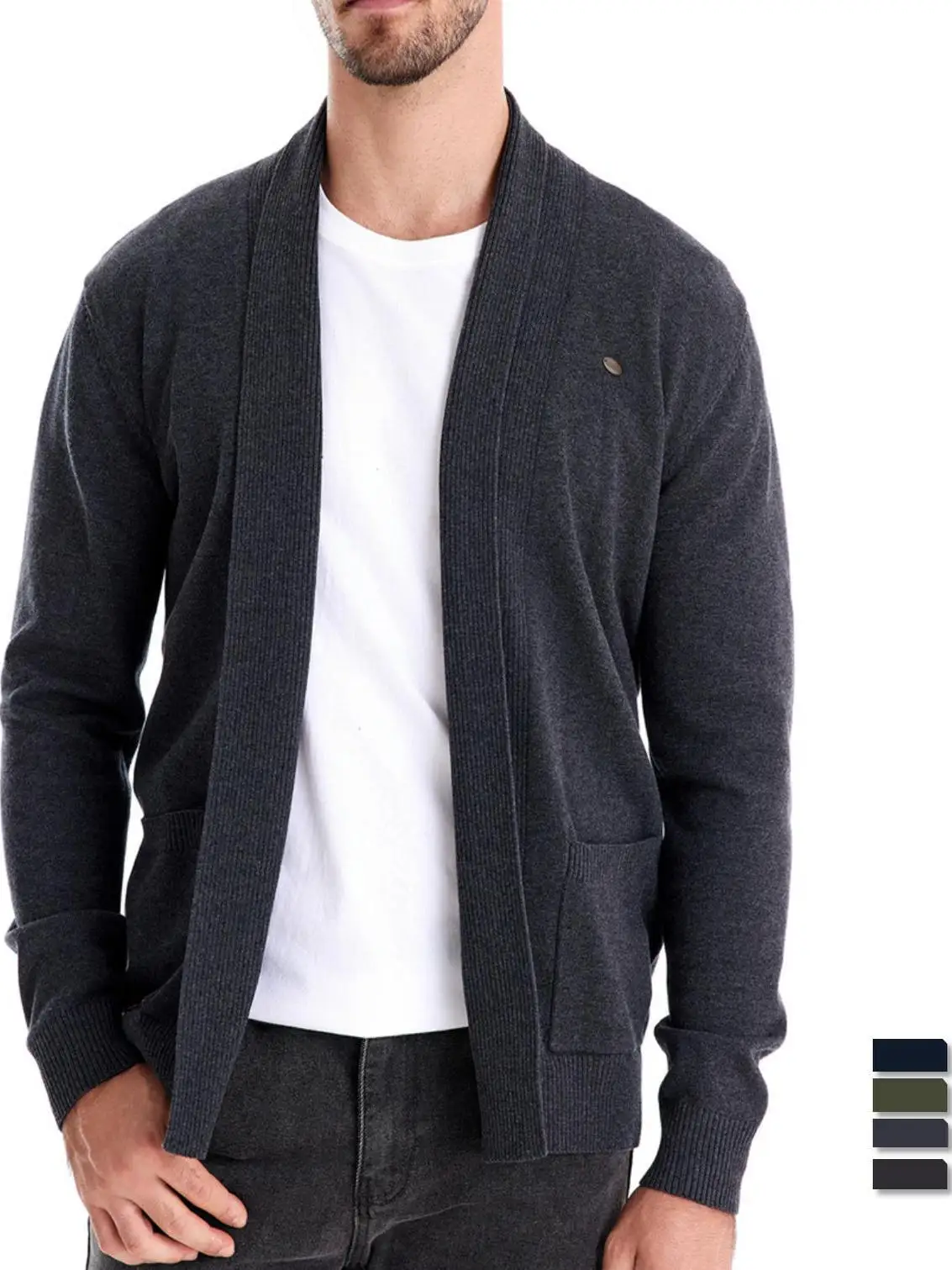 High Quali Men's Casual Knitwear Cardigan Pure Color Autumn Sle Pure Color Top Elastic Long Sve round Ne Cotton Sweater
High Quali Men's Casual Knitwear Cardigan Pure Color Autumn Sle Pure Color Top Elastic Long Sve round Ne Cotton Sweater