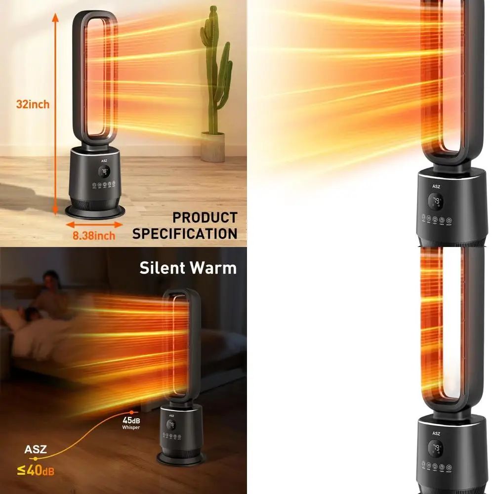 32 Осциллирующий цифровой керамический нагреватель, 1500 Вт, регулируемый термостат, таймер, пульт дистанционного управления, черный
32 Осциллирующий цифровой керамический нагреватель, 1500 Вт, регулируемый термостат, таймер, пульт дистанционного управления, черный