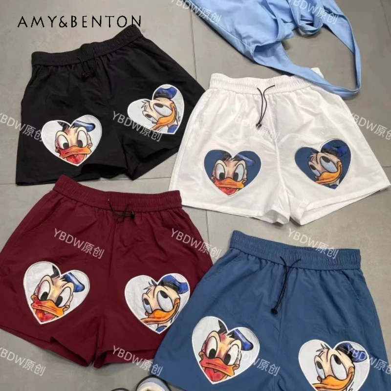 2025 Summer New Cartoon Quick-drying Elastic Waist Versatile Casual Shorts Women's Clothing Y2k Kawaii White Blue Short Pants
2025 Summer New Cartoon Quick-drying Elastic Waist Versatile Casual Shorts Women's Clothing Y2k Kawaii White Blue Short Pants