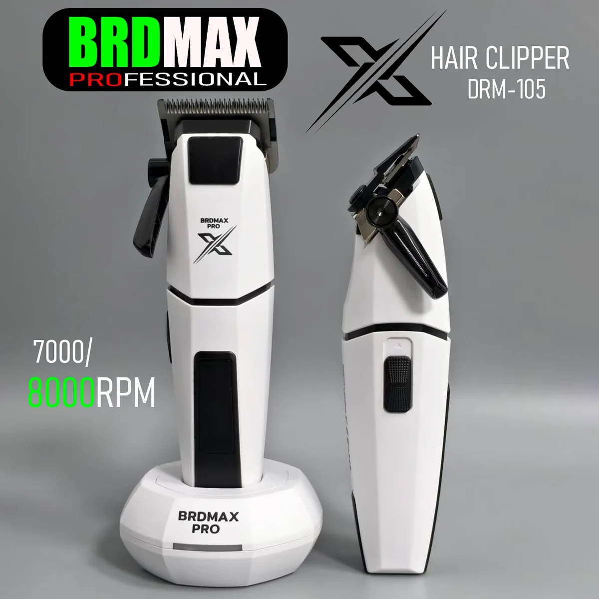 BRDMAX PRO Professional DRM105 Hair Clipper 8000RPM Silent Motor Barber Hair Trimmer For Men Salon Electric Hair Cutting Machine
BRDMAX PRO Professional DRM105 Hair Clipper 8000RPM Silent Motor Barber Hair Trimmer For Men Salon Electric Hair Cutting Machine