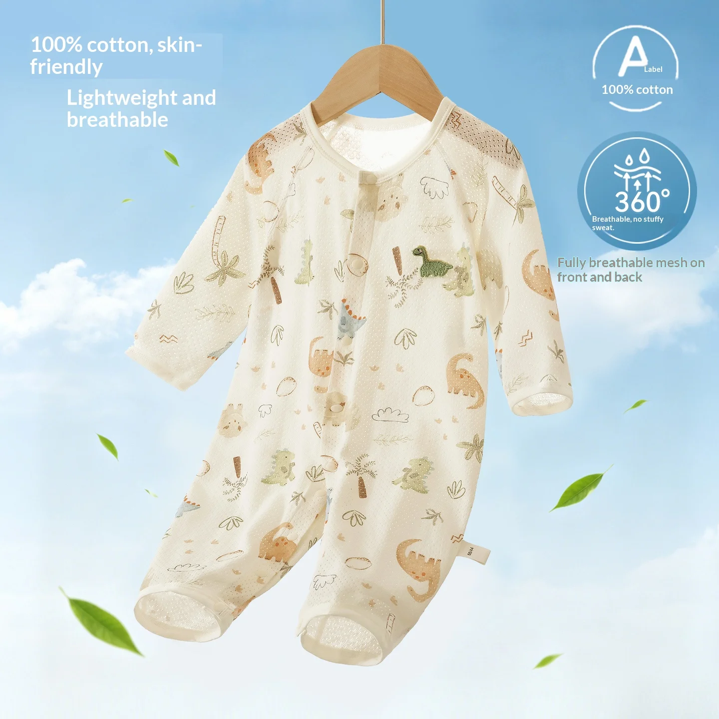 Summer Infant Toddler Pure Cotton Long Sleeve Mesh Breathable Romper Baby Soft Comfortable Cool Air Conditioning Suit
Summer Infant Toddler Pure Cotton Long Sleeve Mesh Breathable Romper Baby Soft Comfortable Cool Air Conditioning Suit
