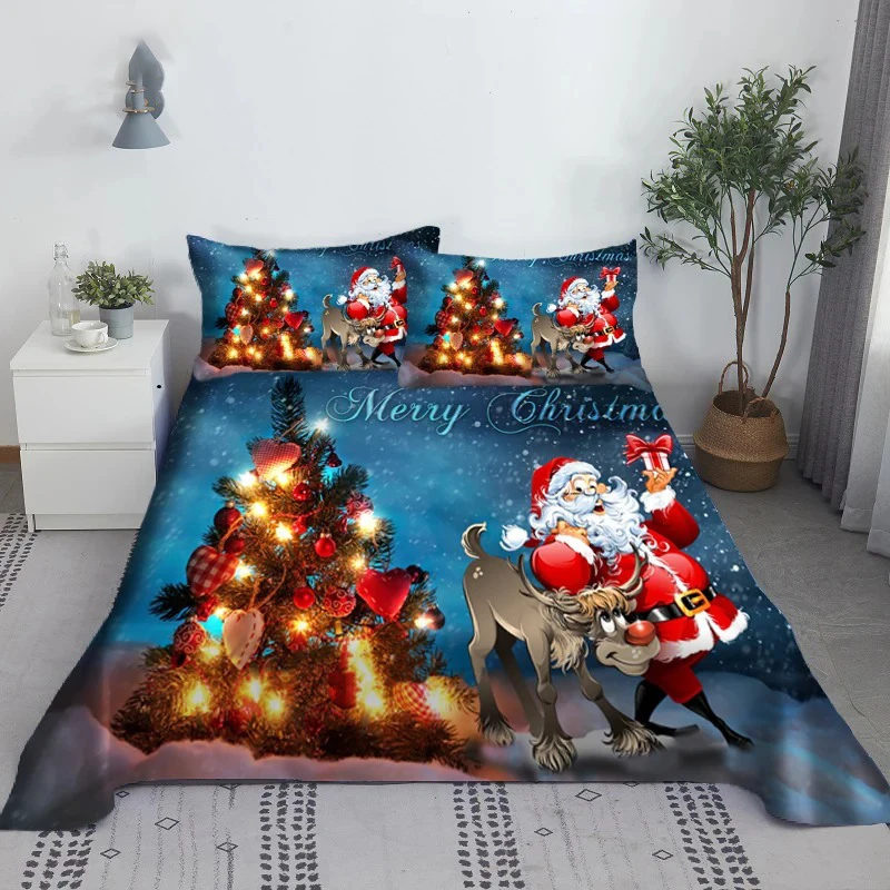 Christmas Snowman Bed Sheet Set Santa Claus 3D Carton Polyester Bed Flat Sheet With Pillowcase Boys Bedding 2/3pcs Modern Design
Christmas Snowman Bed Sheet Set Santa Claus 3D Carton Polyester Bed Flat Sheet With Pillowcase Boys Bedding 2/3pcs Modern Design