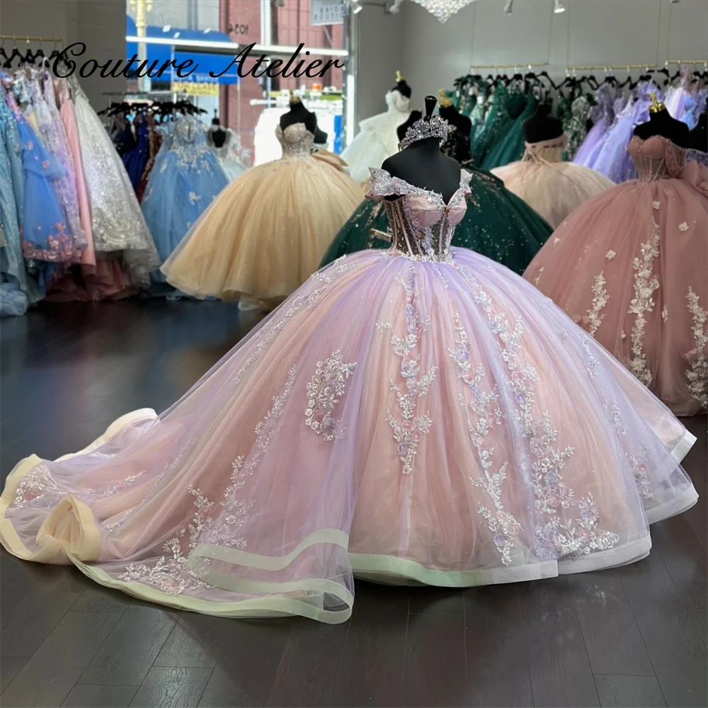 Off Shoulder Baby Pink Quinceanera Dresses Beaded Applique Princess Ball Gown 15 Year Old Dress Mexico Birthday Party Customized
Off Shoulder Baby Pink Quinceanera Dresses Beaded Applique Princess Ball Gown 15 Year Old Dress Mexico Birthday Party Customized