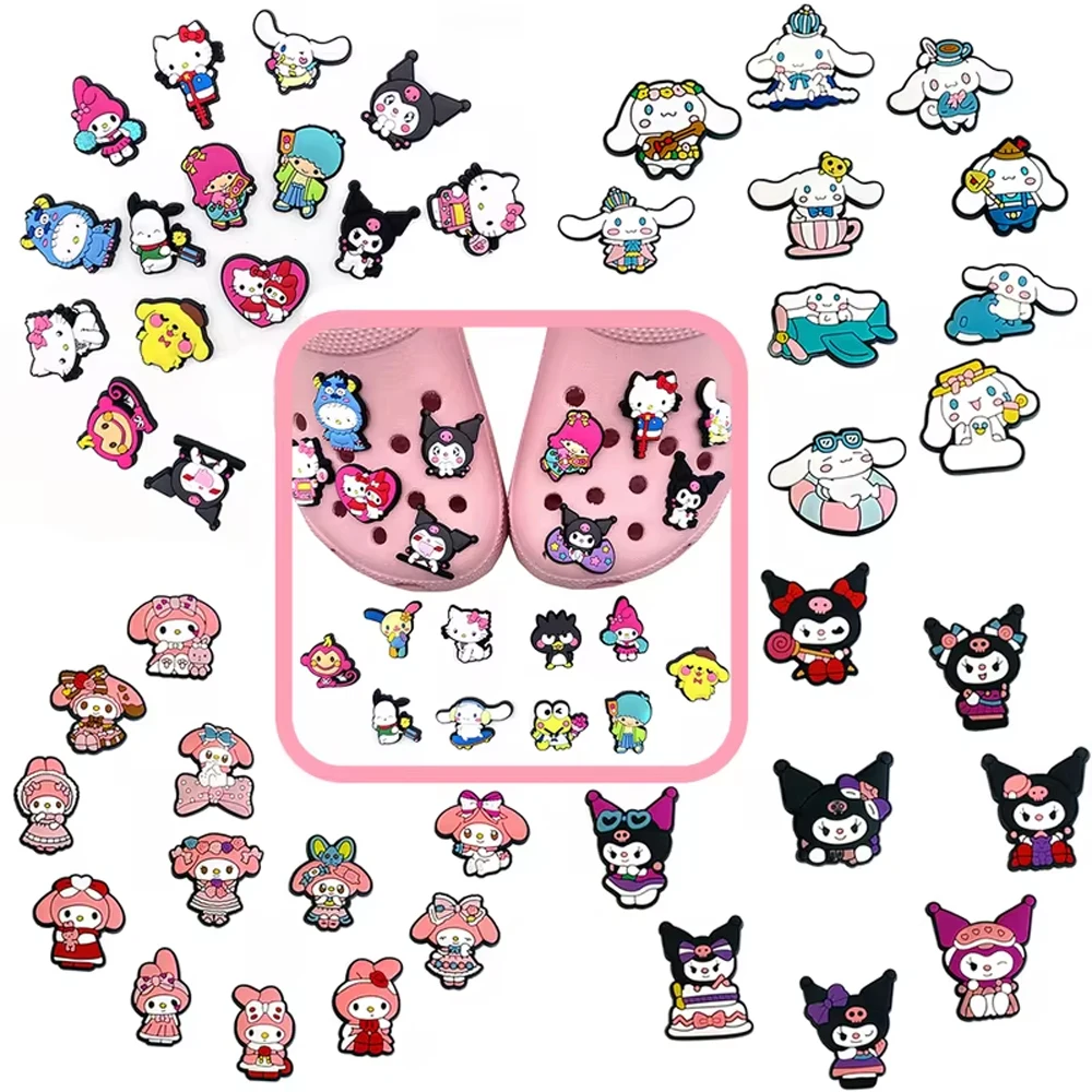MINISO 10Pcs Shoe Charms Kawaii Kuromi Cinnamoroll Melody Sandals Charms Decration DIY Sandals for Kids Gifts
MINISO 10Pcs Shoe Charms Kawaii Kuromi Cinnamoroll Melody Sandals Charms Decration DIY Sandals for Kids Gifts