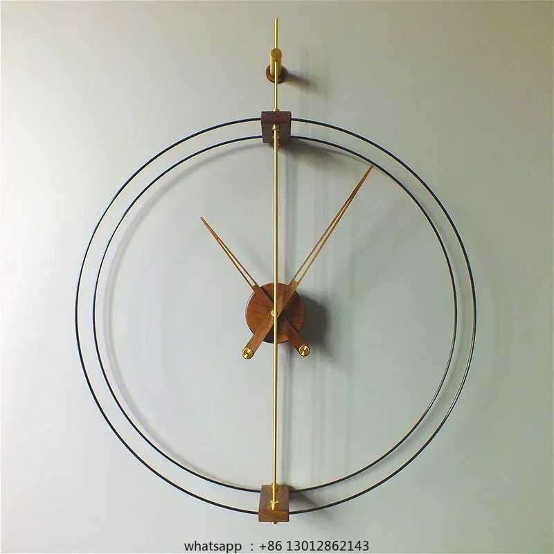 Solid wood large pointer living room silent wall clock double circle luxurious modern home decoration
Solid wood large pointer living room silent wall clock double circle luxurious modern home decoration