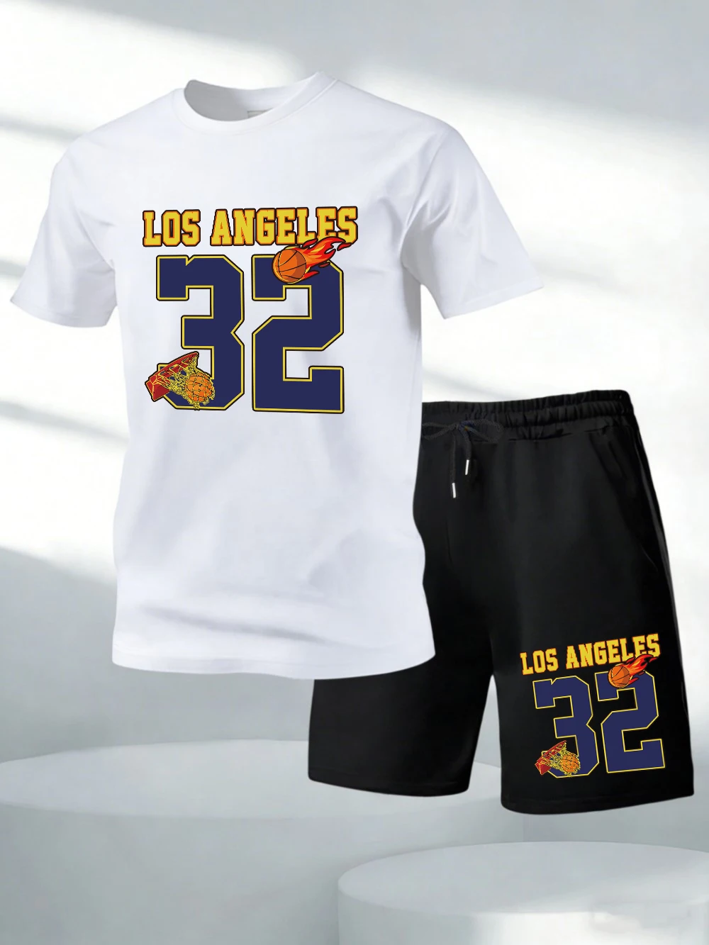 Two Pieces Set Los Angeles Number 32 Printed Cotton Tops Shorts Mens O-Neck Oversized Soft T-Shirts Pocket High Waisted Pants
Two Pieces Set Los Angeles Number 32 Printed Cotton Tops Shorts Mens O-Neck Oversized Soft T-Shirts Pocket High Waisted Pants