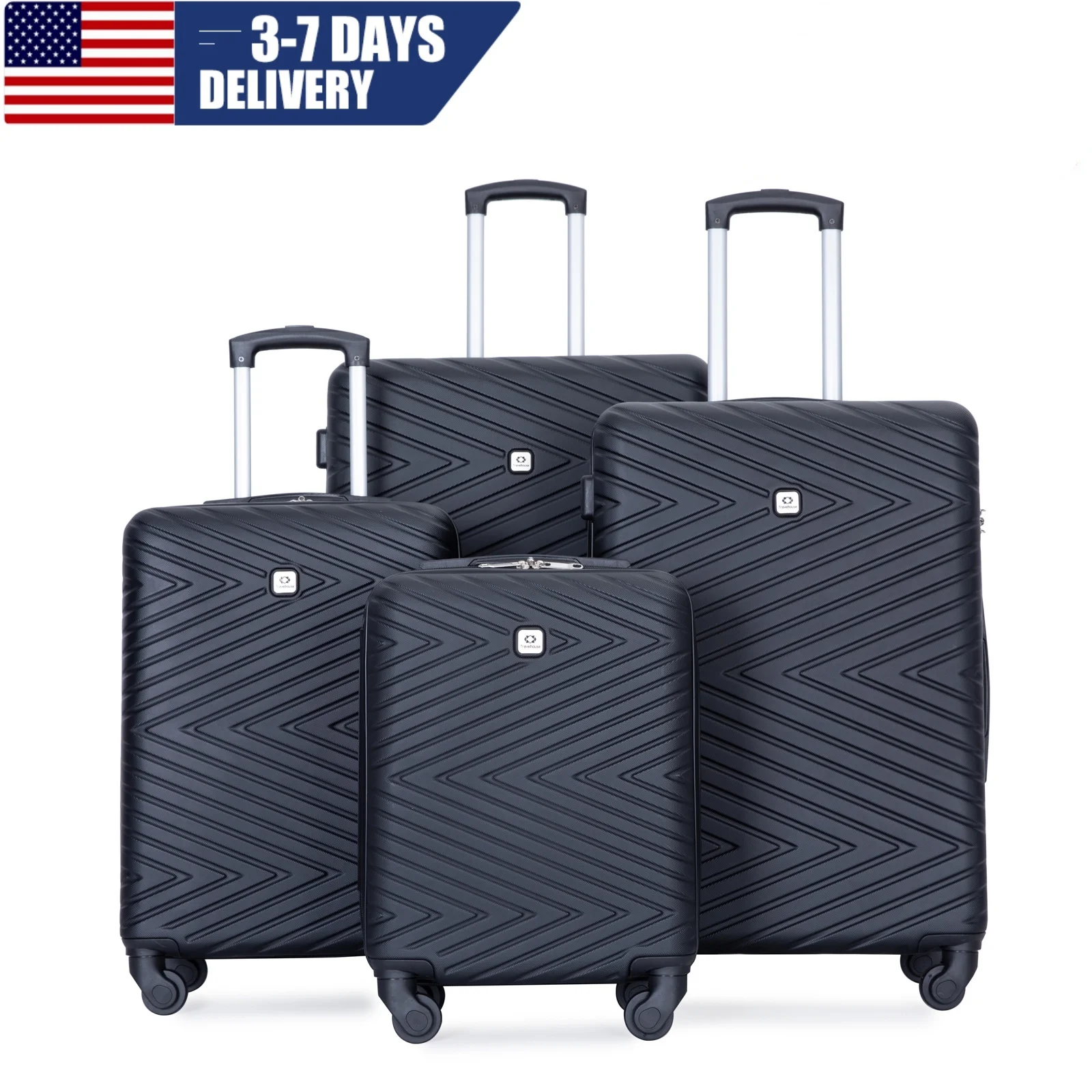 Travelhouse Luggage set 4-Piece ABS Suitcase With Spinner Wheels,24 Inch and 28 Inch with TSA Lock,16,20 inche Carry on Luggage
Travelhouse Luggage set 4-Piece ABS Suitcase With Spinner Wheels,24 Inch and 28 Inch with TSA Lock,16,20 inche Carry on Luggage