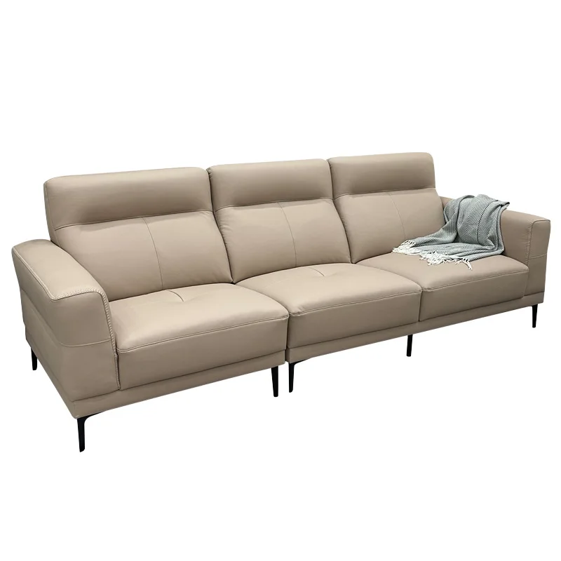 Simple and modern three-person household sofa leather small apartment high backrest one-character straight row high-footed leath
Simple and modern three-person household sofa leather small apartment high backrest one-character straight row high-footed leath