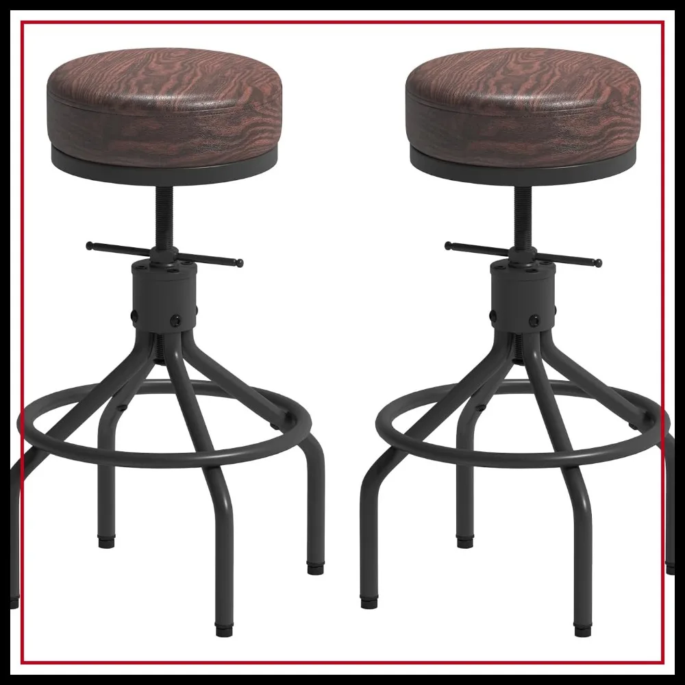 Adjustable Swivel Bar Stools Set of 2, PU Leather, 28inch Counter Height, Modern Design for Kitchen Island
Adjustable Swivel Bar Stools Set of 2, PU Leather, 28inch Counter Height, Modern Design for Kitchen Island